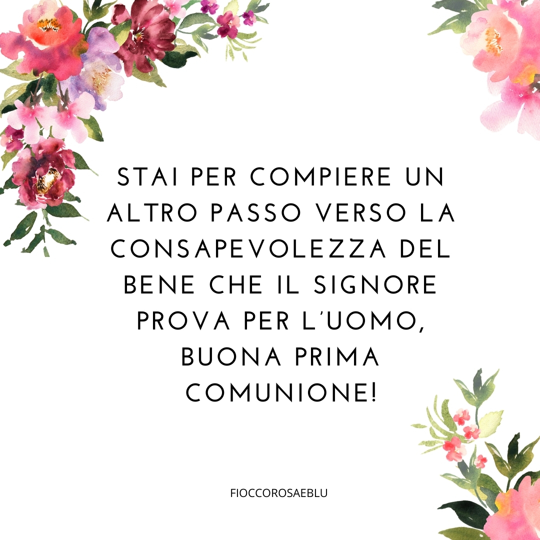 Biglietto Augurio Frasi Prima Comunione Frasi di augurio Prima Comunione: le 121 più belle - Fiocco rosa e blu